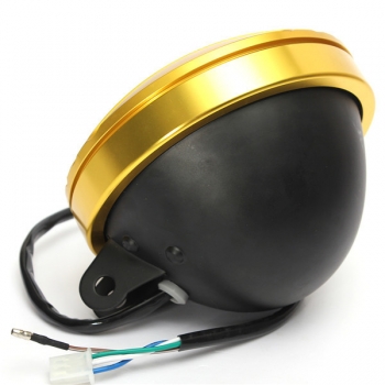 6Zoll Goldene Motorrad Autocycle Autobike Halogen Scheinwerfer Licht für Harley