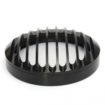 6inch Motorrad Einschuss Halogen Scheinwerfer Grill Cover Black CNC Aluminum Für Harley