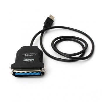 80cm USB-zu-Parallel IEEE 1284 36-poliges Druckerkabel mit Adapter-Konverter-Schwarz 