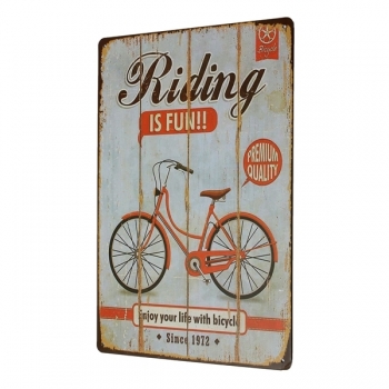 Fahrradblechschild Weinlese Metallplakette Poster Bar Pub Hauptwanddekor