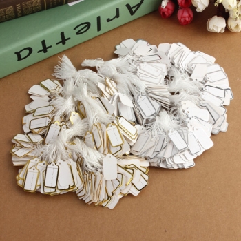 500pcs Krawatte String Preis Papiertickets Schmuck Anzeigen Label Tags 