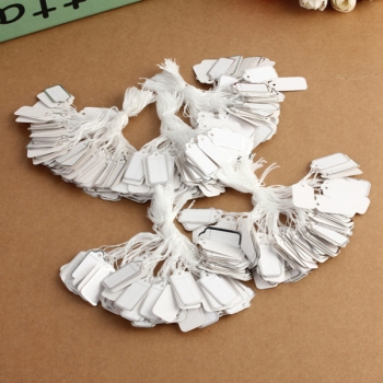 500pcs Krawatte String Preis Papiertickets Schmuck Anzeigen Label Tags 