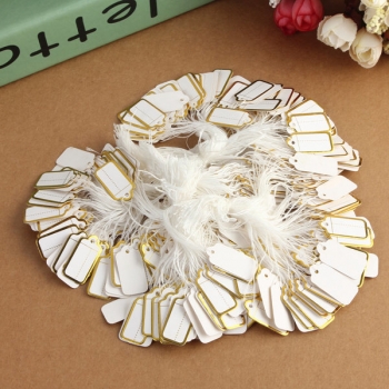 500pcs Krawatte String Preis Papiertickets Schmuck Anzeigen Label Tags 