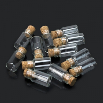 10pcs 16x35mm Mini Löschen Wishing Nachricht Glasflaschen Phiolen mit Korken