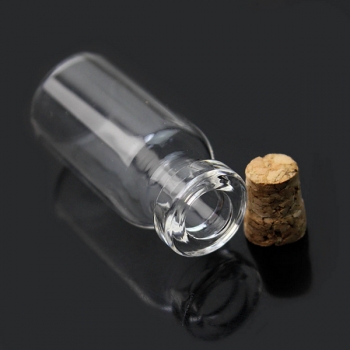 10pcs 16x35mm Mini Löschen Wishing Nachricht Glasflaschen Phiolen mit Korken