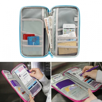 Honana HN-PB7 Portable Multifunktionsreisen Kartenkarte Passport Halter Wallet Geldbeutel Aufbewahrungsbeutel