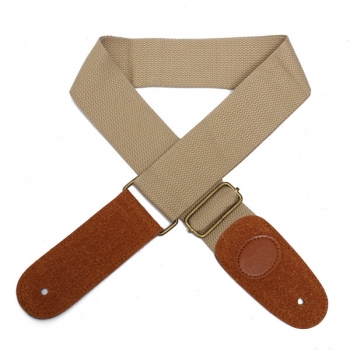 Gitarrengurt 146cm Einstellbare Gitarre Bass Cotton Thick Strap Lederenden