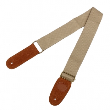 Gitarrengurt 146cm Einstellbare Gitarre Bass Cotton Thick Strap Lederenden