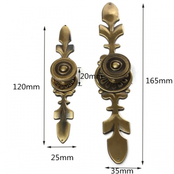 Europäische antike Bronze Single Hole Zug Handgriff Knobes für Schränke Tür Fach