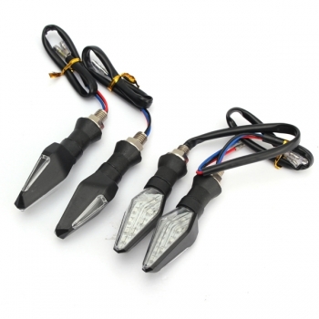 4pcs Motorrad Bernstein &amp; Blue 12 LED s Blinkeranzeigelampe Licht mit Blinkrelais
