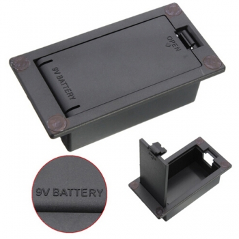 Wohnung Berg 9V Batterie Kasten Kasten Abdeckungs E Gitarren Bass Part Schwarz