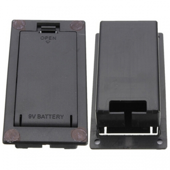 Wohnung Berg 9V Batterie Kasten Kasten Abdeckungs E Gitarren Bass Part Schwarz