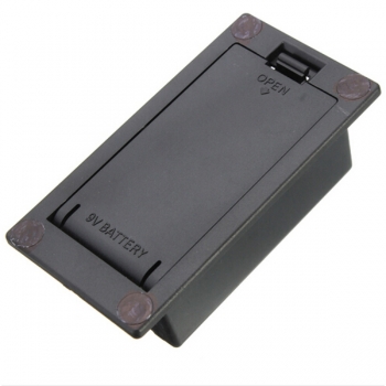 Wohnung Berg 9V Batterie Kasten Kasten Abdeckungs E Gitarren Bass Part Schwarz