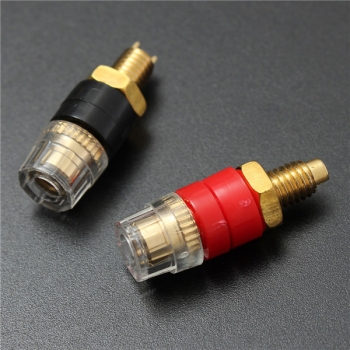 2pcs Copper Terminal Schwarz Rot für 4mm Bananenstecker Verbindungs ??Jack Lautsprecherkabel Verstärker