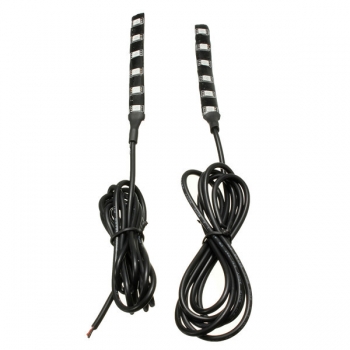 2pcs Universelle Bernstein 6 LED Motorradstreifen Blinker Kontroll Blinker Licht