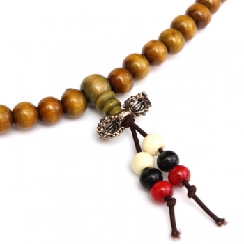 108pcs 8mm Multilayer Sandelholz Buddha Gebetskette Armband Halskette