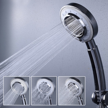 Badezimmer Silber Handheld Wasserspardruck Duschkopf