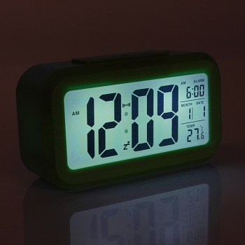 LED Digitalflüssigkristallanzeigenweckerzeitkalenderthermometernickerchen backlight