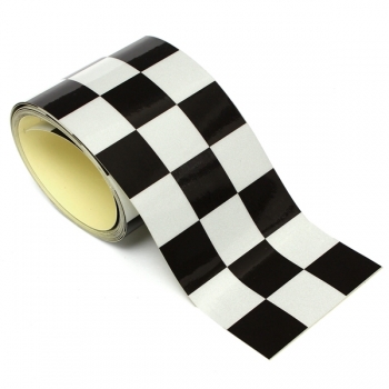 3 Zoll Schwarz weißes Checkered Flag Vinyl Aufkleber Band Auto Motorrad Fahrrad Behälter Aufkleber