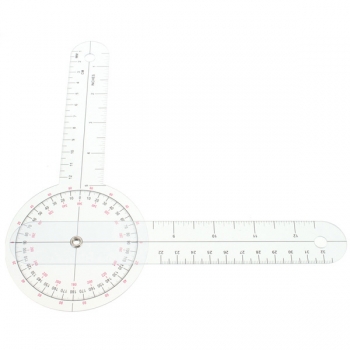 Physio durchsichtigem Kunststoff Goniometer Winkel Ruler Joint Bend maß messen