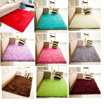  80x120cm Velvet Carpet Rutschfeste Schlafzimmer Yoga Floor Mat Teppich