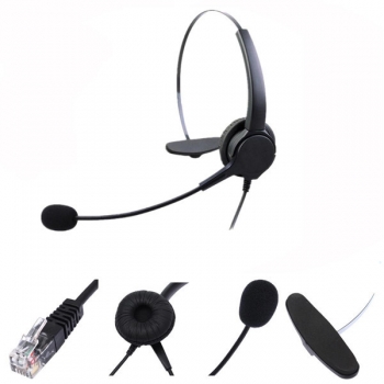 RJ11 Telefon Kopfhörer Noise Cancelling Mikrofon Kopfhörer Kopfhörer für Tischtelefone