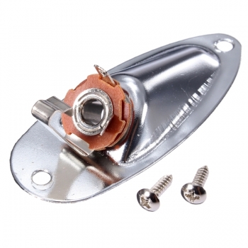 Chrome Gitarre Output Loaded Eingangsbuchse Plate Replacement Für Fender Strat