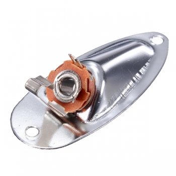 Chrome Gitarre Output Loaded Eingangsbuchse Plate Replacement Für Fender Strat