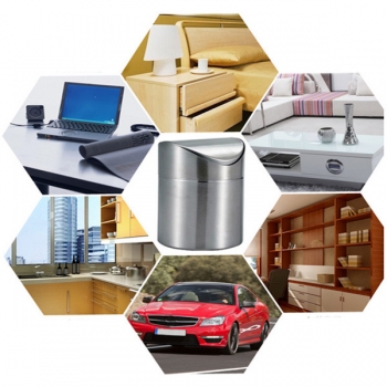 1.5L Edelstahl Schwingdeckel Abfalleimer Heim Bathoom Recycling Mülleimer