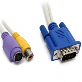 24CM VGA SVGA Um S Video RCA Composite Konverter Adapter Kabel für TV PC Laptop