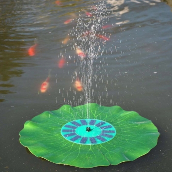 Solar Schwimmende Lotusblatt Brunnen Wasser Pumpen Garten Teich Dekoration