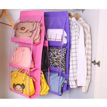 6 Pocket hängend Handtasche Bag Tidy Organisator Speicher Kleiderschrank Kleiderbügel