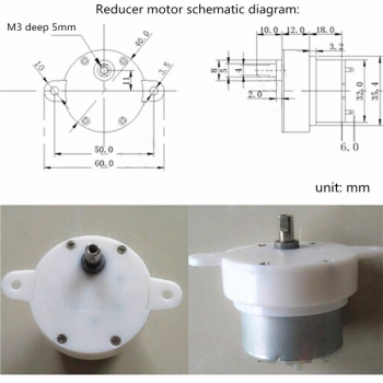 12V DC 3RPM High Torque Elektrogetriebekasten Motor