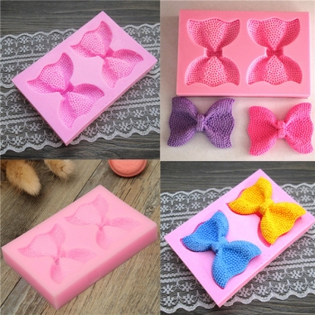 Silikon 3D Bowknot Blumen Fondant Form Kuchen Schokoladen Fondant Gelee Form Form 