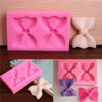 Silikon 3D Bowknot Blumen Fondant Form Kuchen Schokoladen Fondant Gelee Form Form 