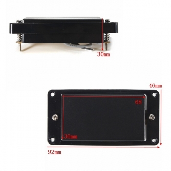 Schwarze Gitarre hat humbucker Erholungssatz für die Gitarre gesiegelt