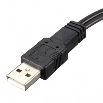 Dual USB 2.0 zu SATA 13pin Slimline CD DVD ROM Laufwerk Adapter Konverter Kabel