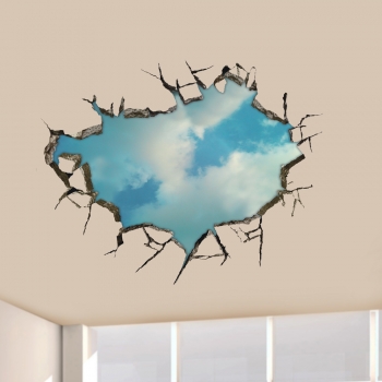 3D Sky Wandtattoos Deckenloch Wall Art Stickers 22 Zoll Abnehmbarer Home Decor