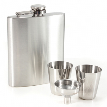 Portable Edelstahl Whiskey Wein Pot Flasche Vodka Flagon Flachmann Geschenk Kasten