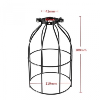Weinlese Industrie Stahl Glühlampe Garde Clamp On Metallanhänger Licht Lampe Cage