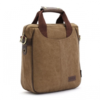 KAUKKO Männer Canvas Messenger Umhängetasche Shoulder Bag Travel Schule Berg Handbag