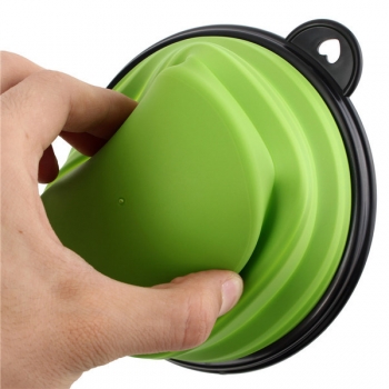 Collapsible Pet Travel Bowl faltbares Hunde Compact Futternapf Katze Silikon Leichtbau Bowl