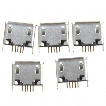 5PCS Micro USB Art A weiblicher DIP 5Pin Einfaßungs lötender Jack Verbindungsstück