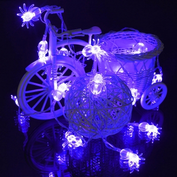 20 Blue LED Spider Licht Halloween Party Decration Lichter