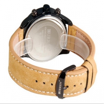 CURREN 8152 Männer PU Leder Band Live wasserdichte Quarz Uhr