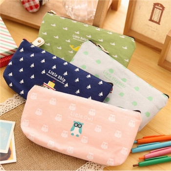 Canvas Reißverschluss Studenten Bleistift Feder Kasten kosmetische Verfassungs Speicher Beutel Halter Beutel