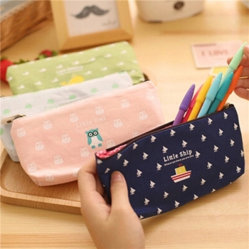 Canvas Reißverschluss Studenten Bleistift Feder Kasten kosmetische Verfassungs Speicher Beutel Halter Beutel