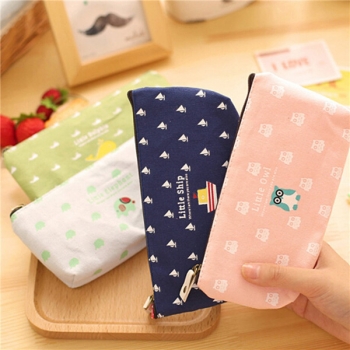 Canvas Reißverschluss Studenten Bleistift Feder Kasten kosmetische Verfassungs Speicher Beutel Halter Beutel