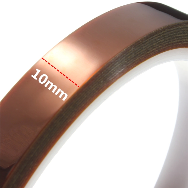 10mm 33m Hochtemperatur Heat Resistant Polyimid Gold Schutzband