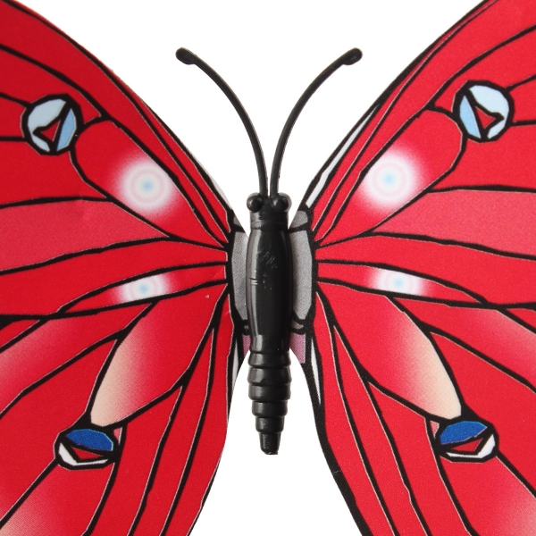 12pcs 3D Schmetterlings rote Wand Aufkleber Kunst Abziehbilder Startseite Hochzeit Dekoration